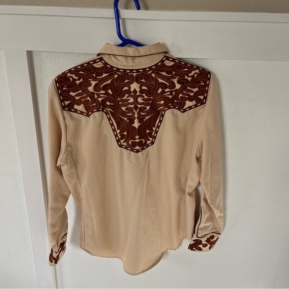 Scully Men's Small Pearl-snap Embroidered Button-up Shirt. - Picture 6 of 9